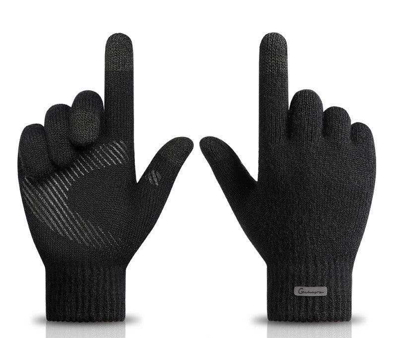Thickened Arctic Fleece Knitted Wool Gloves