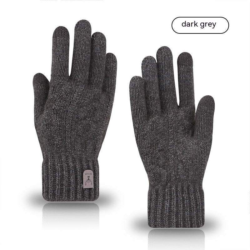 Fleece-lined Warm Wool Knitted Gloves