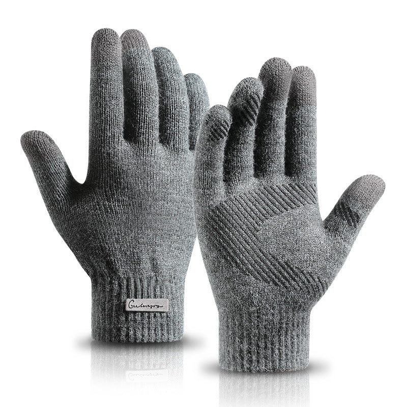 Thickened Arctic Fleece Knitted Wool Gloves